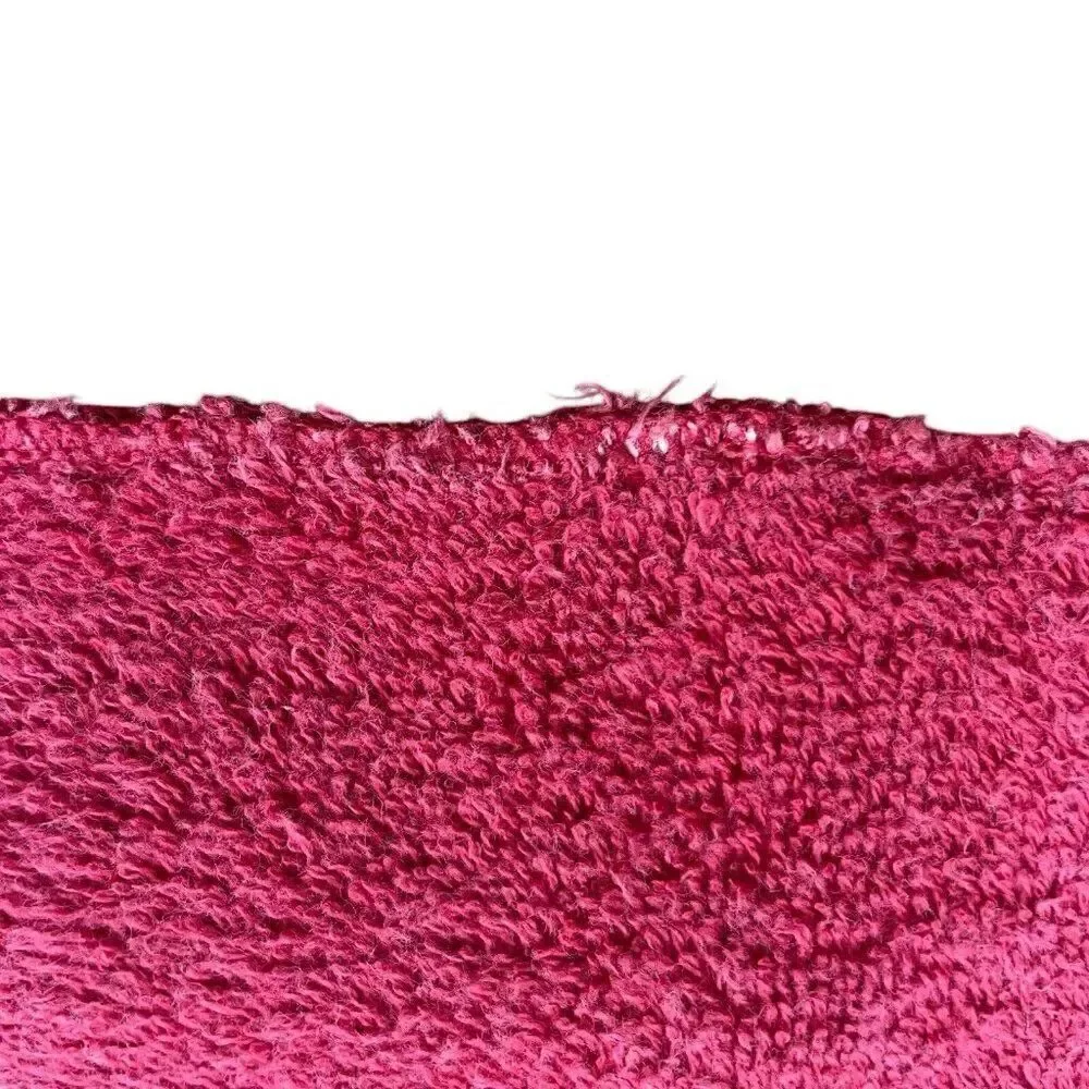 Vintage 1990s Ralph Lauren Red Cotton Towel Set 3 Bath Body Hand Washcloth USA